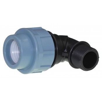 Колено зажимное 90° ITAL для ПЭ труб КНР d32мм. с наружной резьбой 1"