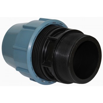 Муфта соединительная для ПЭ труб с наружной резьбой ITAL МРН 90*4"