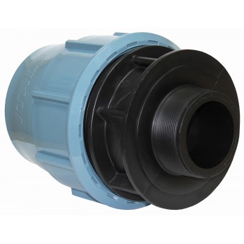 Муфта соединительная для ПЭ труб с наружной резьбой ITAL МРН 110*4"