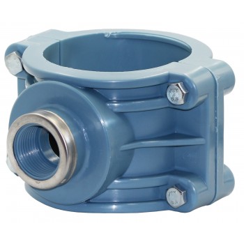 Седловая врезка-хомут обжимной ITAL d90 с внутренней резьбой 1"