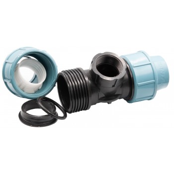 Тройник для ПЭ труб с внутренней резьбой ITAL ТВР 63×1 1/4"×63