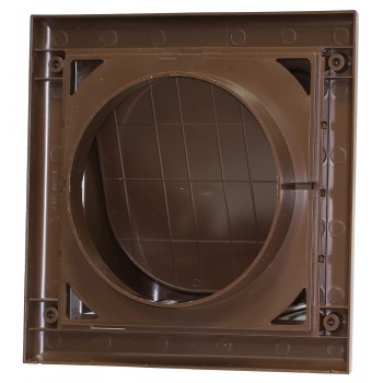 Выход вентиляционный стеновой Awenta КО d125 с обратным клапаном коричневый