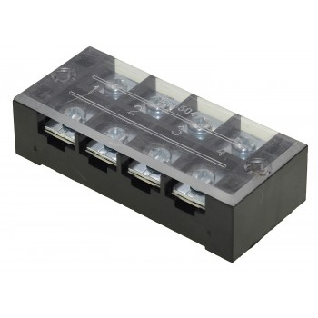 Клеммная колодка с защитной крышкой Takel ТВ-4504 45A 4 полюса