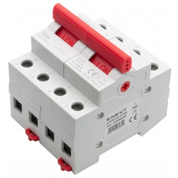 Переключатель ввода резерва перекидной I-0-II E.NEXT e.is3.pro.2.125, 2-полюсный, 125А