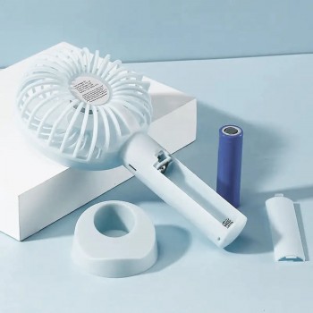 Портативный ручной вентилятор с аккумулятором и подставкой Mini Fan SS-2 Белый