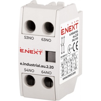 Дополнительный контакт E.NEXT e.industrial.au.2.20, 2NO
