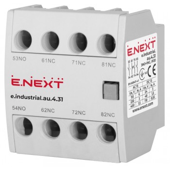Дополнительный контакт E.NEXT e.industrial.au.4.31, 3NO+1NC