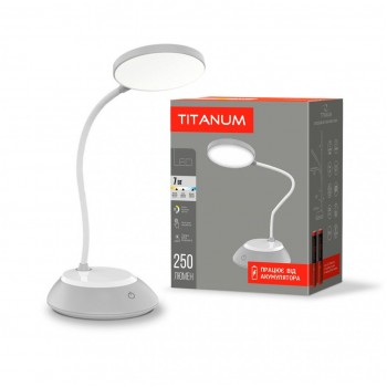 Лампа настольная LED DC3 TITANUM 7W 3000-6500K USB серая