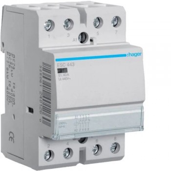 Контактор модульный Hager 3NO+1NC, 230В 40A