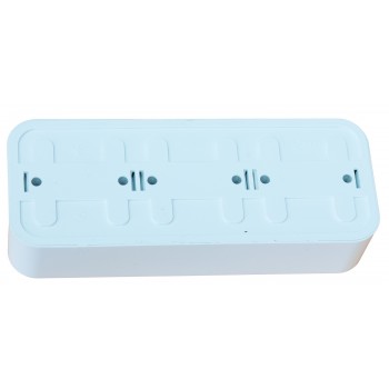 Розетка накладная трехместная c заземлением GISelt Premiera белая