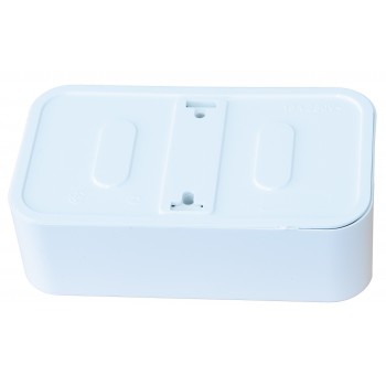 Розетка накладная двойная c заземлением GISelt Premiera белая