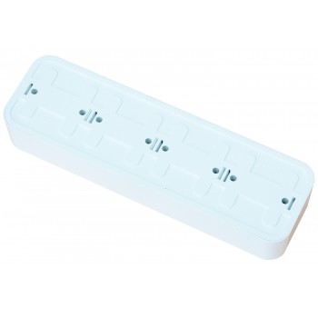 Розетка накладная четырехместная c заземлением GISelt Premiera белая