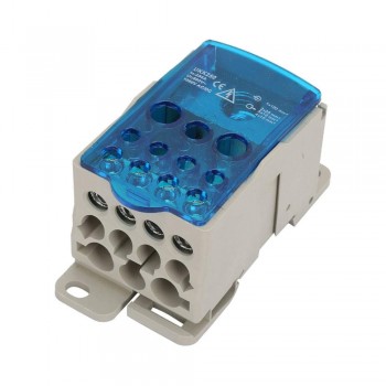 Блок распределительный на DIN-рейку Lemanso LMA2778 (вход 1х120мм² выход 2х35, 5х16мм² 4х10мм²) 250А