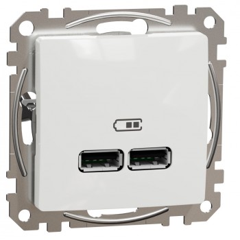 USB розетка тип A+A 2,1A Schneider Electric Sedna Design белый
