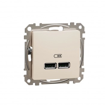 USB розетка тип A+A 2,1A Schneider Electric Sedna Design бежевый