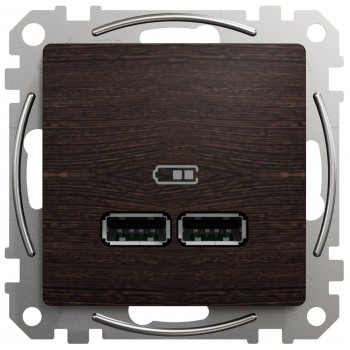 USB розетка тип A+A 2,1A Schneider Electric Sedna Elements венге