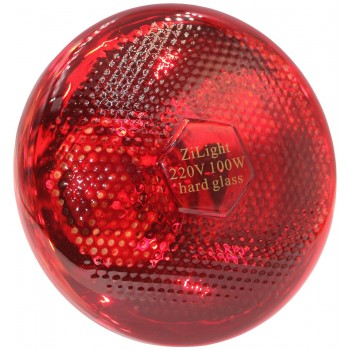 Лампа инфракрасная для обогрева животных ZiLight BR38 Е27 100Вт твердое стекло