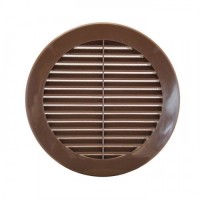 Вентиляционная решетка Dospel KRO 100/B круглая d133 с фланцем 100мм коричневая