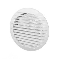 Вентиляционная решетка Dospel KRO 150 круглая d184 с фланцем 150мм белая