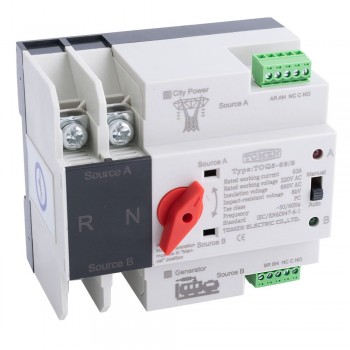 Автоматический переключатель ввода резерва TOMZN 63/2 63A 2P (АВР)