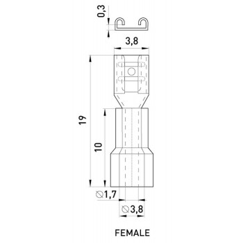 Изолированный наконечник-соединитель E.NEXT e.terminal.stand.fdd1.25.110.8 (dd.f.0,5.1,5) мама 100шт