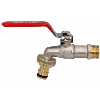 Кран шаровый поливочный KOER KR.257 1/2" с коннектором для быстрого подключения