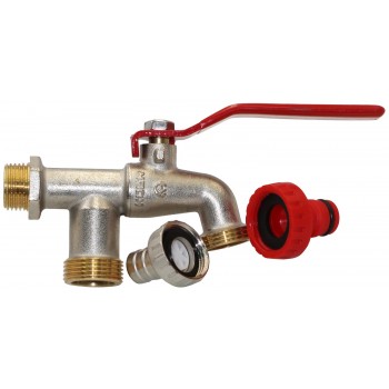 Кран шаровый поливочный KOER KR.248 1/2" с дополнительным выходом