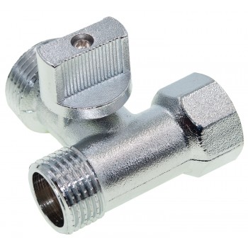 Тройник с шаровым краном KOER KR.515 1/2Нx3/4Нx1/2В для подключения стиральных машин