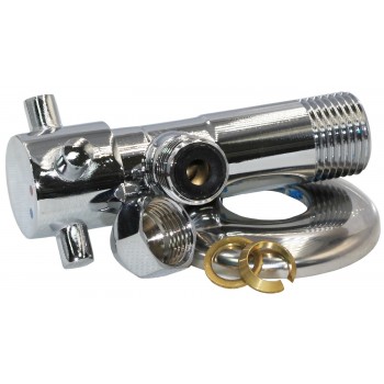 Кран приборный угловой с керамическим запорным элементом KOER KR.519 1/2x3/8