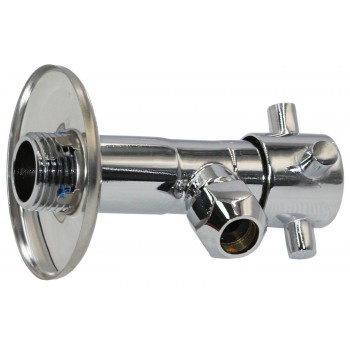 Кран приборный угловой с керамическим запорным элементом KOER KR.519 1/2x3/8