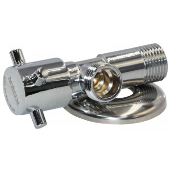 Кран приборный угловой с керамическим запорным элементом KOER KR.519 1/2x1/2