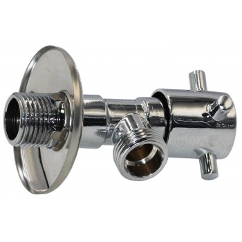 Кран приборный угловой с керамическим запорным элементом KOER KR.519 1/2x1/2