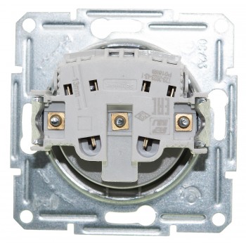 Розетка одинарная без заземления Schneider Asfora Алюминий