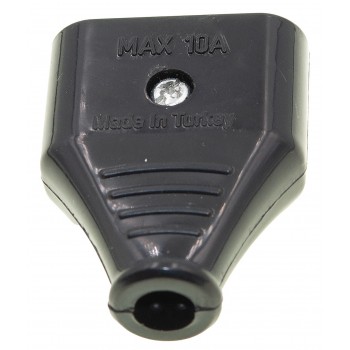 Гнездо плоское DE-PA без заземления 10А черное