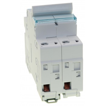 Переключатель ввода резерва перекидной I-0-II Hager SFB232 с общим выходом снизу, 2-полюсный 32А