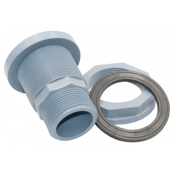 Врезка в бак пластиковая с наружной резьбой 1 1/2"