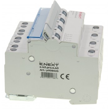 Переключатель ввода резерва перекидной I-0-II E.NEXT e.is3.pro.4.40, 4-полюсный, 40А
