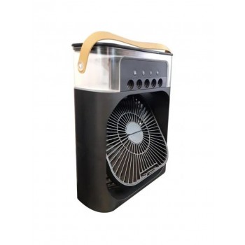 Вентилятор настольный Crownberg CB-410 с подсветкой и распылителем водяного тумана, черный