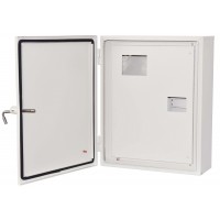 Щит уличный антивандальный, двухдверный Аконит ЩРА 3-4 для 3х фазного счетчика и 4 автоматов