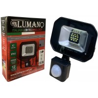 Светодиодный прожектор SMD черный с датчиком TM LUMANO LU-TURBO-S10 6500K IP65