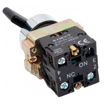 Переключатель E.NEXT e.mb.bj25 на 2 фиксированных положения "1-0" удлинённая рукоятка, 1NO+1NC