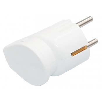 Вилка Viko 16А с боковым входом штепсельная белая