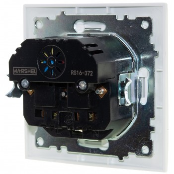 Розетка одинарная с заземлением с двумя USB Marshel Elegant Белый