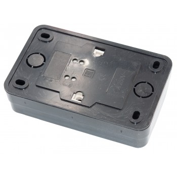 Розетка накладная двойная без заземления Lumano Rodina черная