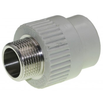 Муфта PPR Grandi d25 с наружной резьбой 3/4" дюйма