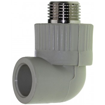 Колено PPR Grandi d25 мм с наружной резьбой 3/4"