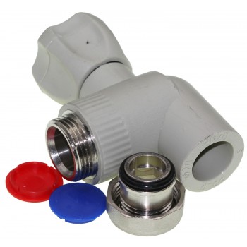 Кран радиаторный угловой PPR Grandi d20 мм с наружной резьбой 1/2 дюйма