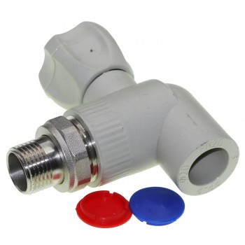 Кран радиаторный угловой PPR Grandi d20 мм с наружной резьбой 1/2 дюйма